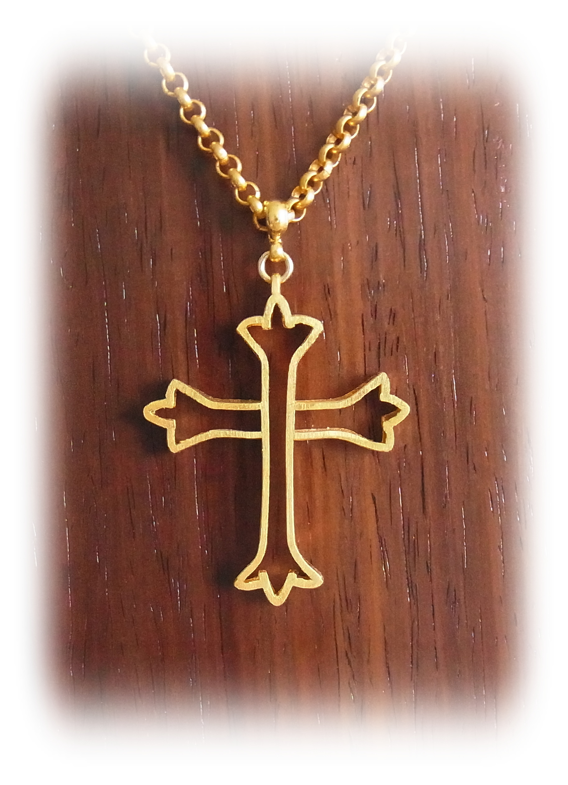 Byzantine gold Cross pendant
