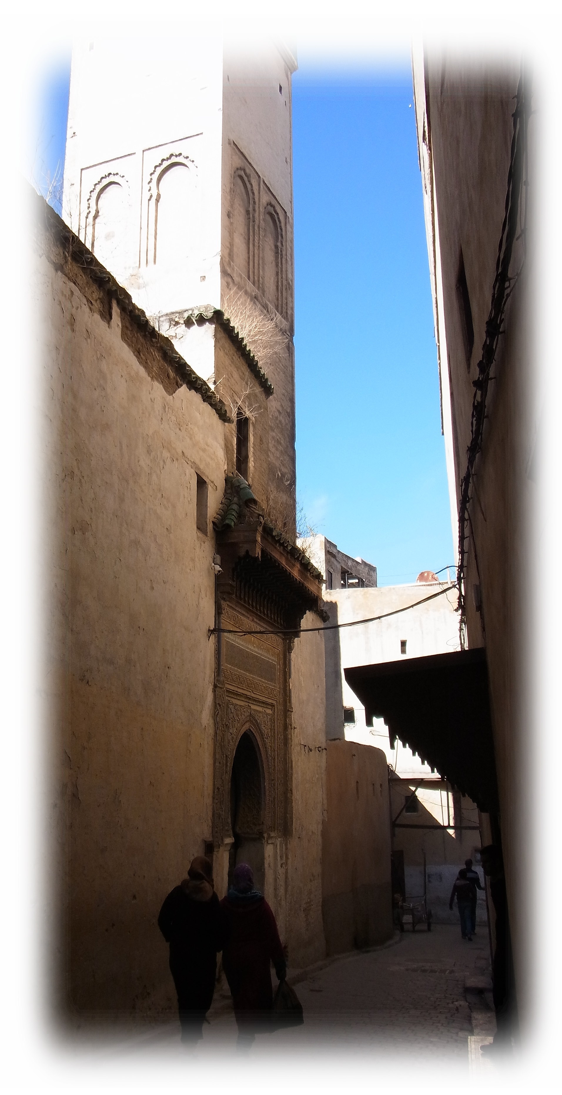 Old Fes Street view of Dar Bensouda, built in the 17th century