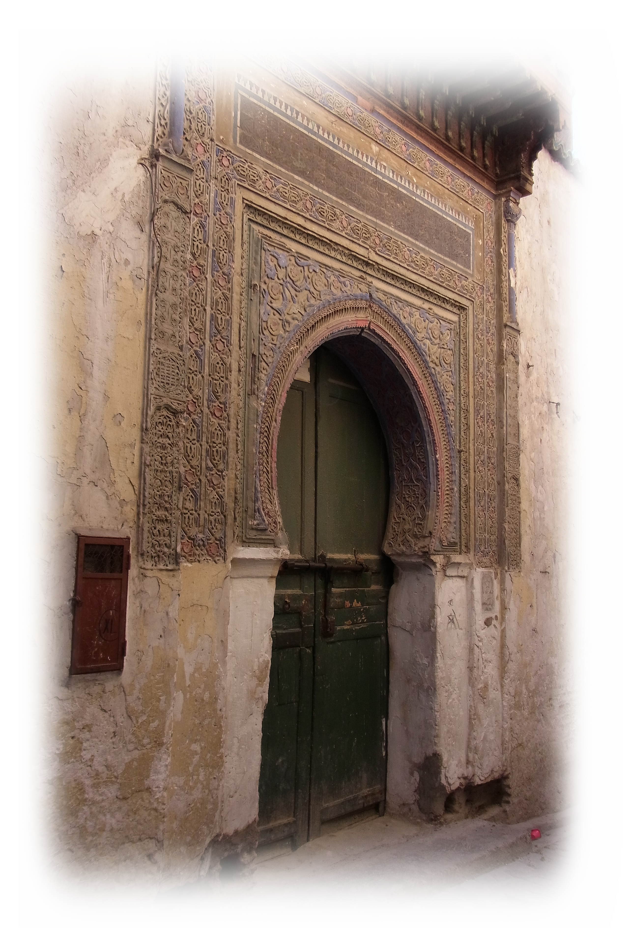 The entrance of Dar Bensouda in the old town of Fes
