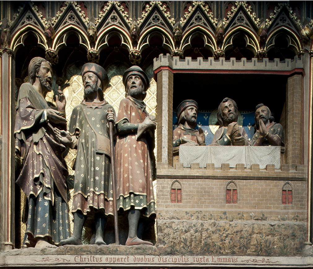 La clôture du chœur de Notre-Dame de Paris - the appearance of Christ to the disciples of Emmaus.