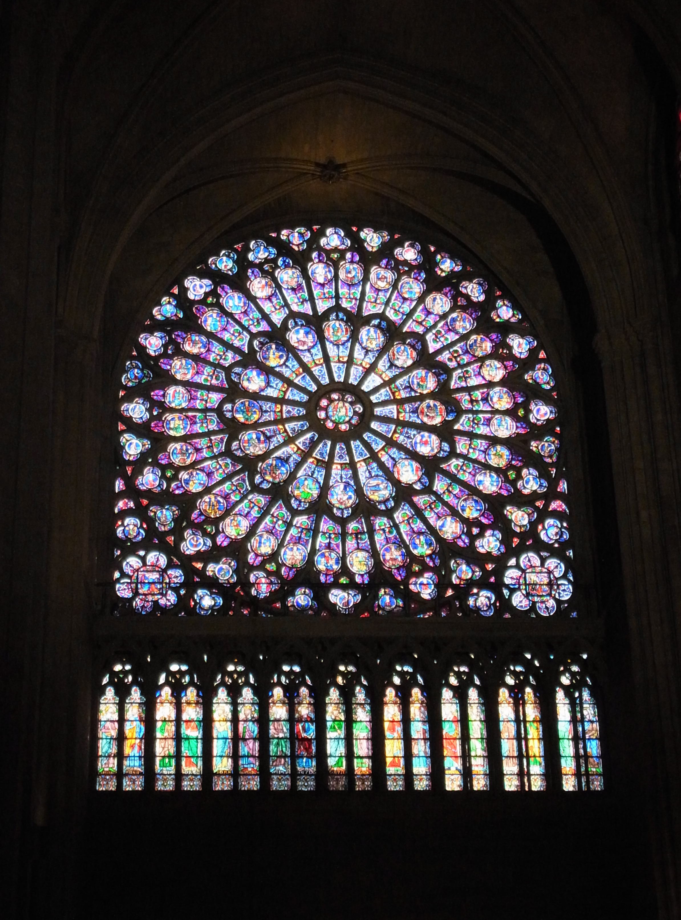 La rose nord de Notre-Dame Cathedral in Paris