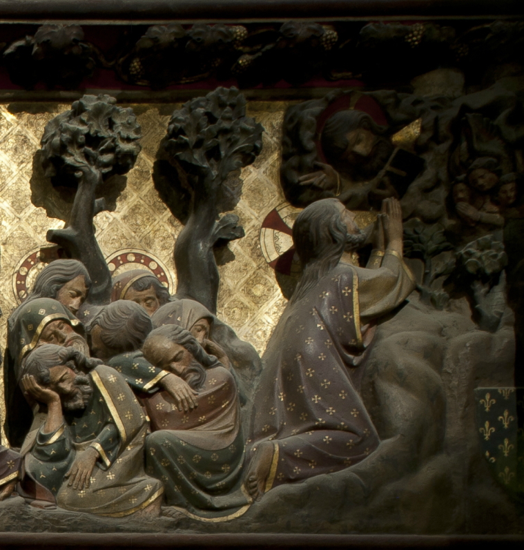 La clôture du chœur de Notre-Dame de Paris - Les disciples endormis au jardin du Oliviers