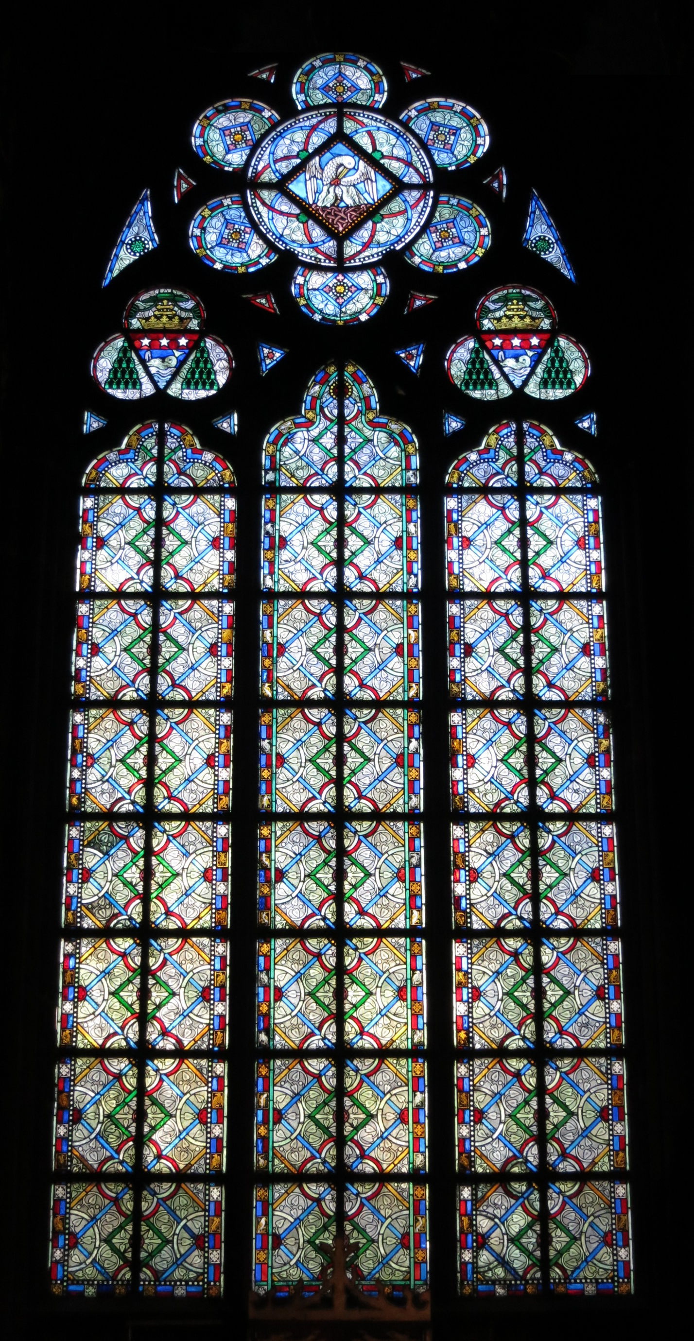 Stained glass window of Notre-Dame Cathedral in Paris - Denis-Auguste Affré