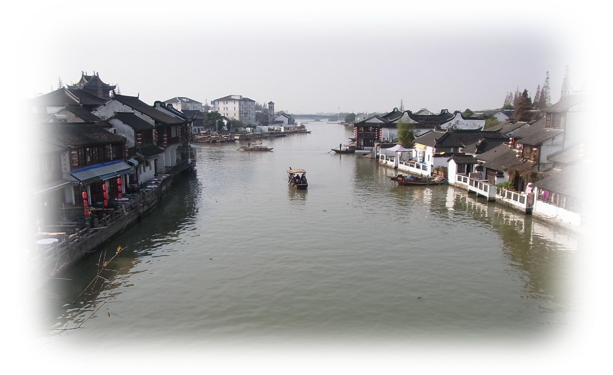 The Caogang River seen from the top of the Pengsheng Bridge